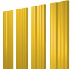 Евроштакетник Twin, 100мм, 0.45мм, полиэстер односторонний RAL 1018 Цинково-желтый, п