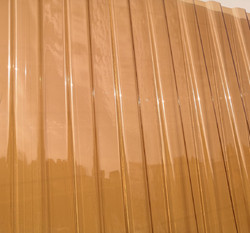 Волнистый поликарбонат, С-10 прозрачно-коричневый 2000х1100х0,7мм