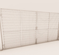 Ворота распашные Преграда 1,8х4 м. RAL 9003 сигнальный белый