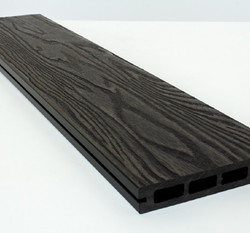 Террасная доска  СМАРТ 3D пустотелая с пазом 4000х130х22 мм., Черное дерево