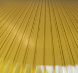Сотовый поликарбонат, 4 мм желтый полисад 2,1х6м(0,47 кг/м.2)