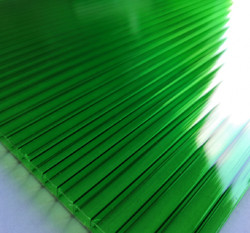 Сотовый поликарбонат, 6 мм зеленый стандарт 2,1х3м(0,78 кг/м.2)