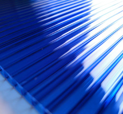 Сотовый поликарбонат, 8 мм синий стандарт 2,1х3м(0,93 кг/м.2)