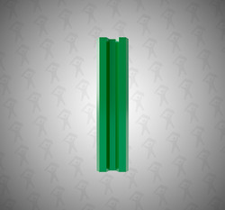 Евроштакетник М-образный, Mini, 75мм, полиэстер односторонний  RAL 6002 Зеленая листва
