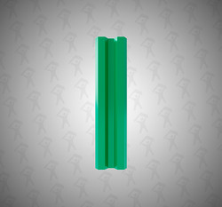 Евроштакетник М-образный, Mini, 75мм, полиэстер односторонний  RAL 6029 Зеленая мята