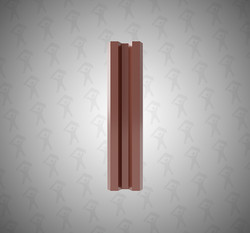 Евроштакетник М-образный, Mini, 75мм, полиэстер односторонний  RAL 8017 Шоколадно-коричневый