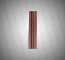 Евроштакетник М-образный, Mini, 75мм, стальной бархат односторонний RAL 8017 Бархатный шоколад