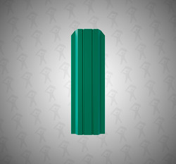Евроштакетник П-образный, Persona, 100мм, полиэстер односторонний RAL 6005 Зеленый мох