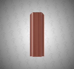 Евроштакетник П-образный, Persona, 100мм, полиэстер двухсторонний RAL 8017 Шоколадно-коричневый