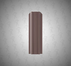 Евроштакетник П-образный, Persona, 100мм, полиэстер двухсторонний RAL 8019 Серо-коричневый