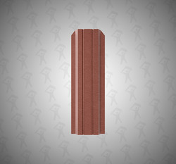 Евроштакетник П-образный, Persona, 100мм, стальной бархат односторонний RAL 8017 Бархатный шоколад