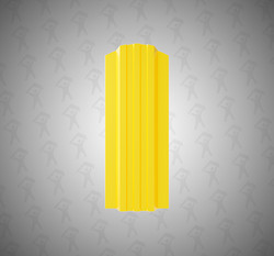Евроштакетник П-образный, Style, 120мм, полиэстер односторонний RAL 1018 Желтый, ф