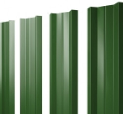 Евроштакетник М-образный, 100мм, 0.45мм, полиэстер односторонний RAL 6002 Лиственно-зеленый, п