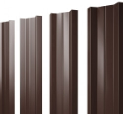 Евроштакетник М-образный, 100мм, 0.4мм, полиэстер односторонний RAL 8017 Шоколад, п