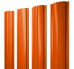 Евроштакетник Slim, 100мм, 0.45мм, полиэстер односторонний RAL 2004 Оранжевый, п