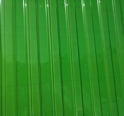 Волнистый поликарбонат, С-10 прозрачно-зеленый 4000х1100х1мм